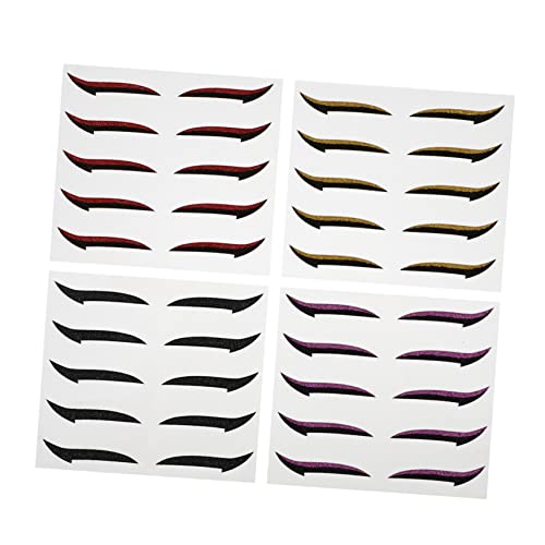 WRITWAA 20 Paare Eyeliner Sticker Wiederverwendbare Make Up Tools Farben für Charmante und Natürliche Looks Einfach Anzuwenden von WRITWAA