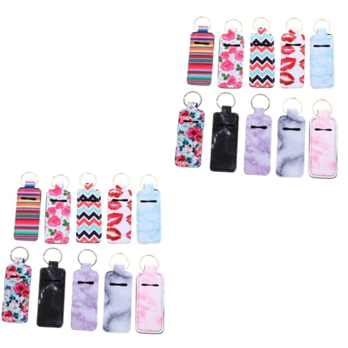 WRITWAA 20 STK Lippenstift Lippenstift Kou Lanyards Für Frauen Schlüsselanhänger Für Reiseflaschen Lippenbalsamhülle Schlüsselschwert Schlüsselanhänger Inhaber Autozubehör Halter Neopren von WRITWAA
