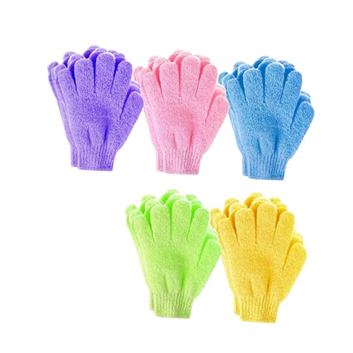 WRITWAA 20 Stück Badetuch Für Handschuhe Handtücher Zurück Körper Schrubben Badehandtuch Peeling-handtuch Massagehandschuh Für Den Rücken Fäustling Badetuch Zufällige Farbe von WRITWAA