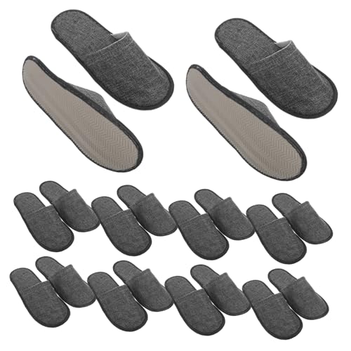 WRITWAA 20 Stück Leichte Faltbare Hausschuhe Komfortabel Atmungsaktiv Rutschfest Unisex für Zuhause Hotel Reise Wiederverwendbar Gästehausschuhe Praktische Reisebegleiter von WRITWAA