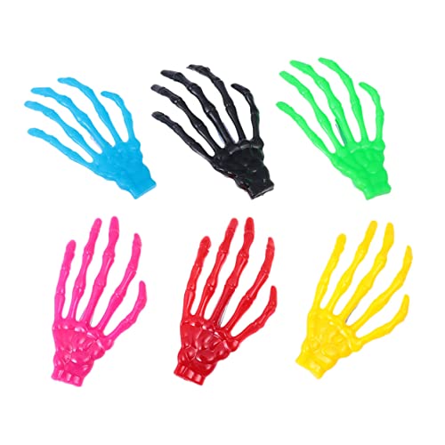 WRITWAA 20 Stück Teiliges Skull Claw Hair Barrettes Bunte Halloween Haarspangen Stylische Skelette Haarclips für Frauen und Mädchen Party Haarschmuck Vielseitige Dekoration für Kleidung von WRITWAA