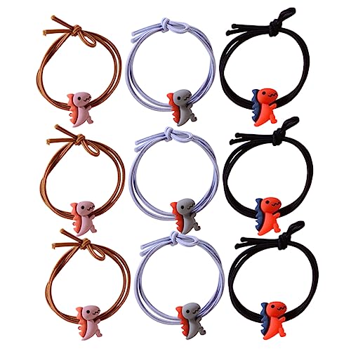 WRITWAA 20 Stücke Dinosaurier Haarseil Gummiband für Mädchen Elastische Haargummis mit Niedlichem Dinosaurier Design Haar Zubehör für Kleinkinder für Alltag und Besondere Anlässe von WRITWAA