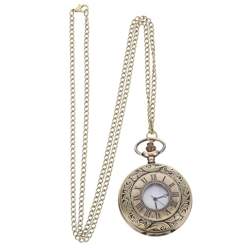 WRITWAA Vintage Taschenuhr Aus Metall Retro Design Mit Römischen Ziffern Kompakt Und Leicht Für Herren Und Damen Antike Uhr Für Besondere Anlässe Und von WRITWAA