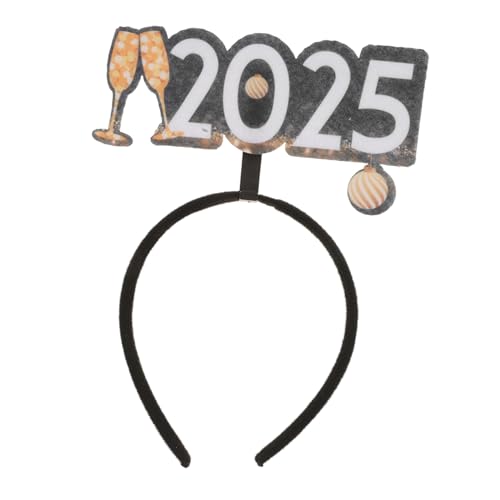 WRITWAA Happy New Year Stirnband Glitzer 2025 Silvester Accessoire Für Damen Herren von WRITWAA