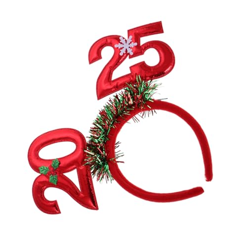 WRITWAA Silvester Haarreif Neujahr Glitzer Stirnband Pailletten Haarband Für Party Weihnachten Festive Design Lametta-haarband von WRITWAA