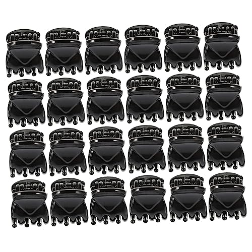 WRITWAA 24 Stück Armreifen Clip Haarclip dünn Mini-Haare Mini-Haarspange Miniclips Mädchen Haarzubehör gut süße Haarklammern Haarspangen klein mini Haarspangen kleine Klaue Plastik Schwarz von WRITWAA