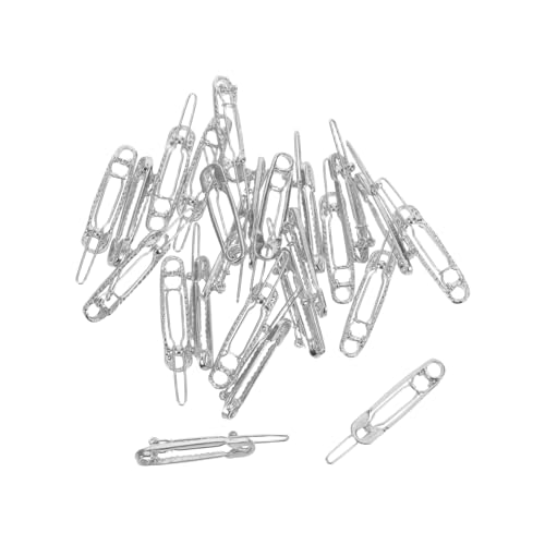 WRITWAA 24 Stück Hochglanznadelhaarclip Frauen Sicherheitsnadel Barrettes Haarspangen Mit Sicherheitsnadel Mini Metall Haarspangen Mädchen Stilvolle Haarnadeln -haare Legierung Silber von WRITWAA