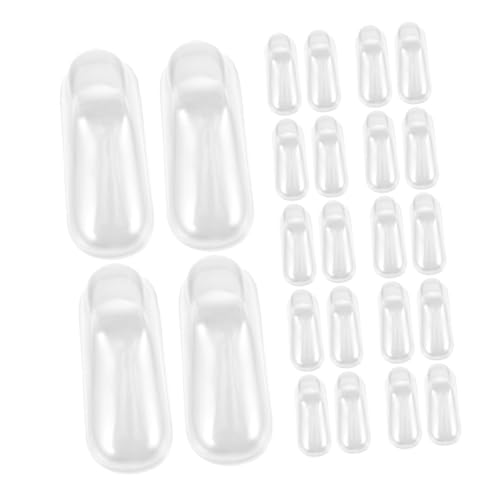 WRITWAA 25 Paare Transparente Fußmodell Socken und Schuhform Einsätze aus PVC Langlebig und Waschbar Klare Babysocken und Schuhhalter für Zuhause Reise und Tagespflege Formstabil und von WRITWAA