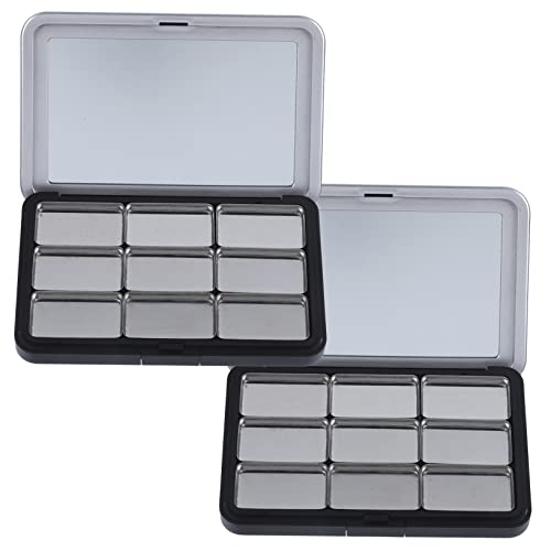 WRITWAA 2sätze Leere Lidschattenpalette Nachfüllbar Make-up Behälter Kosmetik Organizer Für Lidschatten Puder Und Mehr von WRITWAA