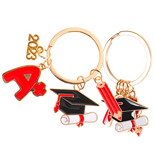 WRITWAA 2023 Graduation Doktorhut Schlüsselanhänger Legierung Schlüssel Graduation Thema Dezember von WRITWAA