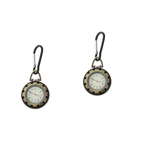 WRITWAA 2St Clip-Uhr Schlüsselanhänger Fluoreszenzuhr Ansteckuhr von WRITWAA