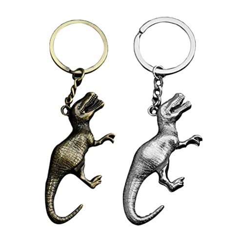 WRITWAA 2stücke Dinosaurier Schlüsselanhänger Kreative Handtaschen-Dekoration Als Souvenir Oder Für Dinosaurier-Fans Und Antikgrün von WRITWAA