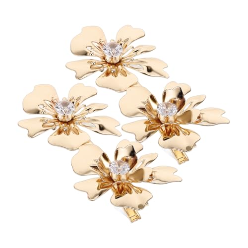 WRITWAA 2 Dekorative Blumen-haarspangen Für Damen Haarnadel Aus Eisenmaterial Mit Vierlagigem Fünfblättrigem Blumendesign von WRITWAA