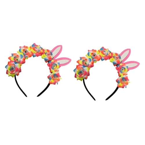 WRITWAA 2St Haarschmuck zu Ostern haar zubehör haircharm party sachen damen haarbänder party supplies Stirnband Hasenohr Kostüm Ostern Stirnbänder Haarschmuck für Frauen Hasenohren Stoff von WRITWAA