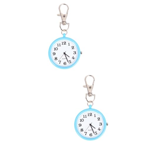 WRITWAA 2St Halskette Fob-Pflege ansehen Schlüsselanhänger Uhren hängende Uhr Anhänger für Männer Clip-on-Uhr trauzeugengeschenke Jakobsweg Digitaluhr Anhänger ansehen Taschenuhr von WRITWAA