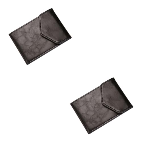 WRITWAA 2stücke Slim Wallet Herren RFID-sichere Geldbörse Aus Pu Ultra-dünn Multifunktional Für Geschäftsleute Und Studenten Schwarz Leicht Und Praktisch von WRITWAA