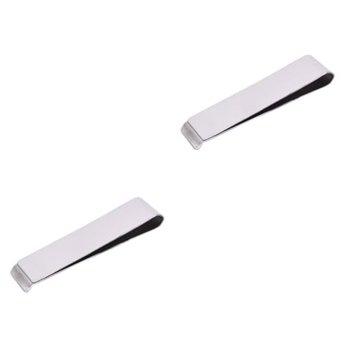 WRITWAA 2St Kreditnehmer kreditkartenhalter Credit Card Holder visitenkarten Halterung geldclip Geldscheinklammer Geldklammer aus Edelstahl Diebstahlsicherung Bargeldhalter Cash-Clip von WRITWAA