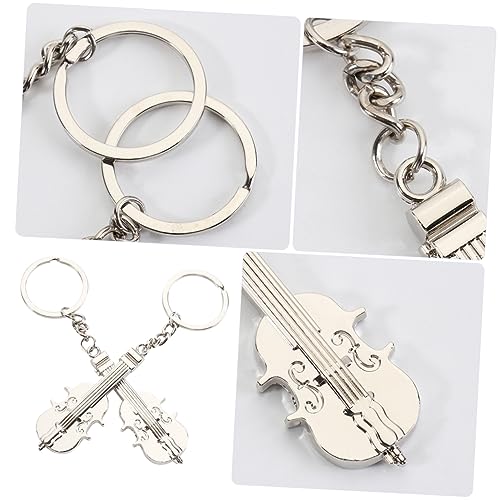 WRITWAA 2 Stück Dekorative Schlüsselanhänger Violine Metall Schlüsselketten für Musikliebhaber Kreative Hängende Deko für Schlüssel Einzigartige Accessoires WRITWAA 2 Stück Dekorative Schlüsselanhänger Violine Metall Schlüsselketten für Musikliebhaber Kreative Hängende Deko für Schlüssel Einzigartige Accessoires von WRITWAA
