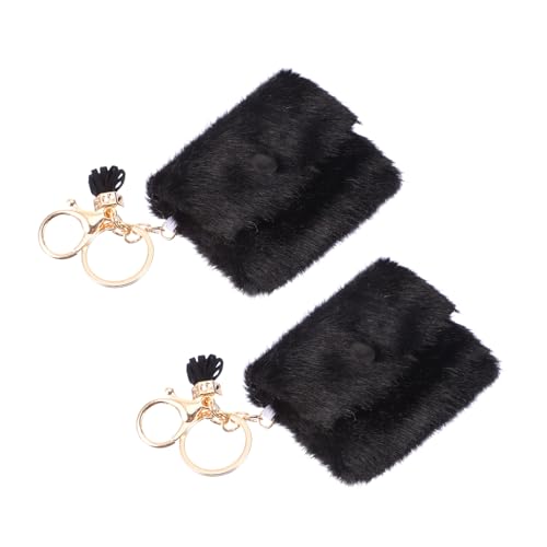 WRITWAA Schlüsselanhänger Münztasche Kleiner 2 Stück Bunte Farben Mit Schlüsselring Für Karten Münzen Schlüssel von WRITWAA