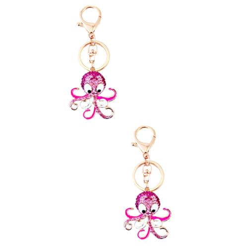 WRITWAA 2St Oktopus-Schlüsselanhänger Bag Charm geldgeschenke Weihnachten Keychain Cooler Schmuck Schlüsselanhänger Auto schlüssel Halter Schlüsselringe kreative -Schlüsselanhänger von WRITWAA