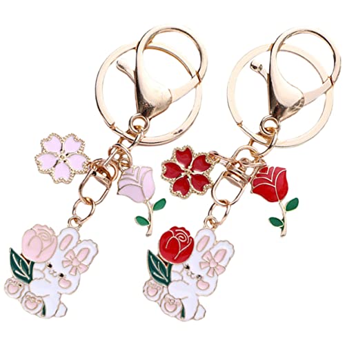 WRITWAA 2St Ostern Schlüsselanhänger Plüsch-Fledermaus-Schlüsselanhänger Kirschtaschenanhänger als Schlüsselanhänger Hasen geldgeschenke Ostern Damen geldbörse Damen-geldbörsen von WRITWAA