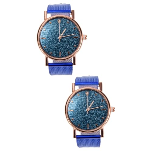 WRITWAA 2stücke Damen Quarzuhr Mit Verstellbarem Silikonband Elegante Und Leichte Armbanduhr Für Frauen Für Business Und Freizeit Modisches Design Für Jeden Anlass von WRITWAA