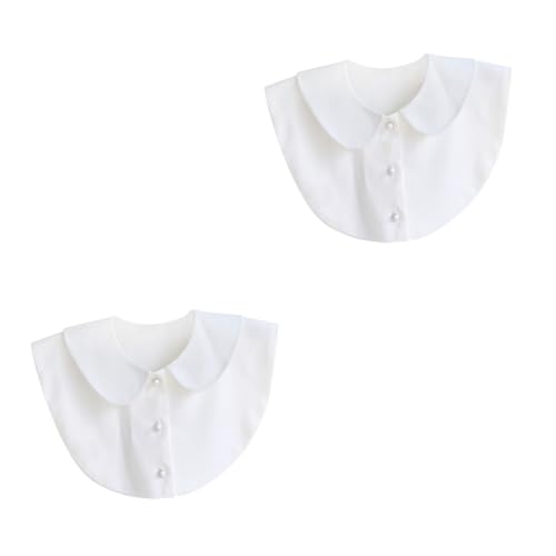 WRITWAA 2 Stück Elegante Einfarbige Hemdbluse Mit Falschem Kragen Und Abnehmbarem Revers Für Damen Und Mädchen Halbes Oberteil WRITWAA 2 Stück Elegante Einfarbige Hemdbluse Mit Falschem Kragen Und Abnehmbarem Revers Für Damen Und Mädchen Halbes Oberteil von WRITWAA