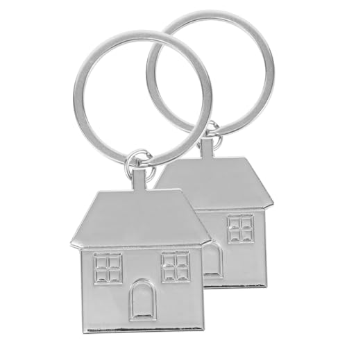 WRITWAA 2stücke Haus Schlüsselanhänger Kreative Hausform Schlüsselringe Mit Fenster Modisches Zubehör Für Männer Und Frauen Als Zur Einweihung Für Alltag von WRITWAA