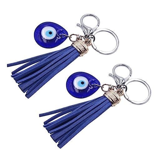 WRITWAA Schlüsselanhänger Mit Bösem Blick 2 Stück Modischer Schlüsselanhänger Im Türkischen Stil Für Dekorative Accessoires Zufällige Farbe von WRITWAA