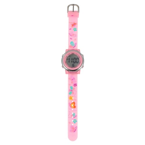 WRITWAA 2St Schüleruhr Kinder Armbanduhr süße Uhr für Mädchen Cartoon-Kinderuhr 3D-Cartoon-Uhr lernuhr Kinder kinderlernuhr Kinderuhr im Freien geführte Kinderuhr Rostfreier Stahl Rosa von WRITWAA
