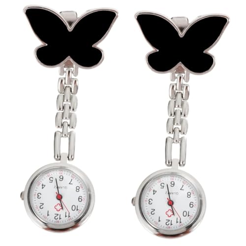 WRITWAA 2St Schwesterntisch Clip-Krankenschwesteruhr Krankenschwester Uhr Clip auf Krankenschwesteruhr spangenuhr damenarmbanduhr Taschenuhr Broschenuhren für Krankenschwestern von WRITWAA