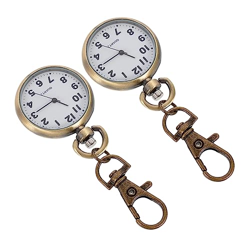WRITWAA 2stücke Klassische Krankenschwester Taschenuhr Schlüsselanhänger-Design Verarbeitet Und Langlebig Für Gesundheitsfachkräfte von WRITWAA