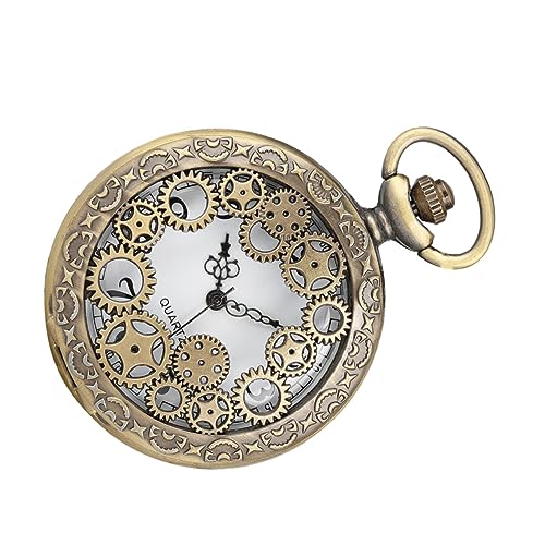 WRITWAA 2St Taschenuhr bescherung Weihnachten weinachts Gold Watch Retro-Uhr Wall Clock mechanische Kettenuhr Accessoires für Kleidungsdekor hängende Uhr Halskettenuhr Legierung von WRITWAA