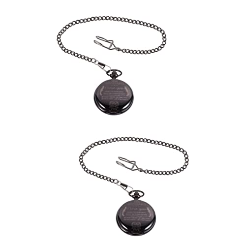 WRITWAA 2stücke Alloy Taschenuhr Mit Kette Mechanische Quartz-taschenuhr Stilvolles Design Für Herren Für Freizeit Und Business Geschenkidee Für Trauzeugen Und Besondere Anlässe von WRITWAA