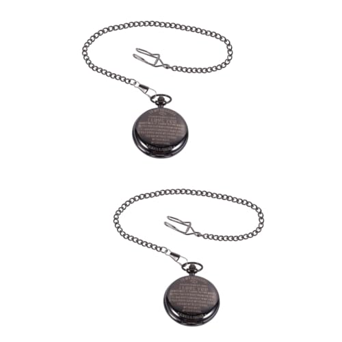 WRITWAA 2stücke Stylische Retro-taschenuhr Mit Kette Mechanisches Quarzwerk Einzigartiges Design Für Und Dekoration Langlebig Und Leicht Zu Montieren von WRITWAA