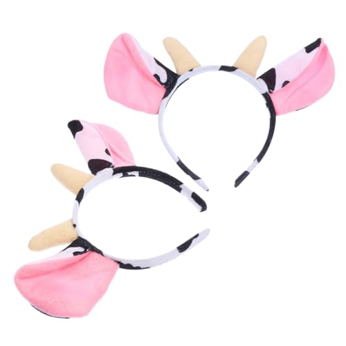 WRITWAA 2stücke Teiliges Plüsch Tierohren Stirnband Für Flexible Kuhohren Haarband Für Kostüm Party Und Halloween Leicht Und Bequem Zu Tragen von WRITWAA