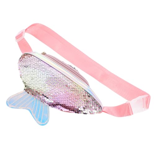 WRITWAA 2stücke Fischschwanz Damen Hüfttasche Pailletten Mini Umhängetasche Multifunktionale Crossbody Geldbörse Für Sport Und Freizeit von WRITWAA