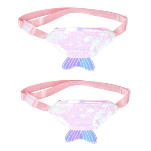 WRITWAA 2St Umhängetasche Paillettentasche Reise-Hüfttasche Damen Hüfttasche Riementasche Chest Bag White Waist Bag Damen-geldbörsen Portemonnaie Frauen geldbörse Frauen-Wasit-Tasche von WRITWAA