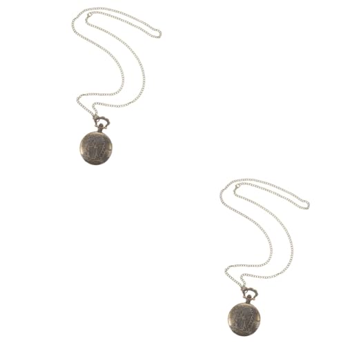 WRITWAA 2stücke Vintage Taschenuhr Für Und Retro Metall Design Leichte Und Tragbare Hochwertige Uhr Für Zu Geburtstagen Und Hochzeiten von WRITWAA