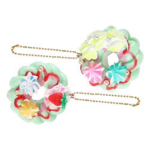 WRITWAA 2stücke Schlüsselanhänger Pendants Strapazierfähige Dekorative Kunst-Doughnut Für Taschen Und Schlüssel Für Persönlichen Stil Und von WRITWAA
