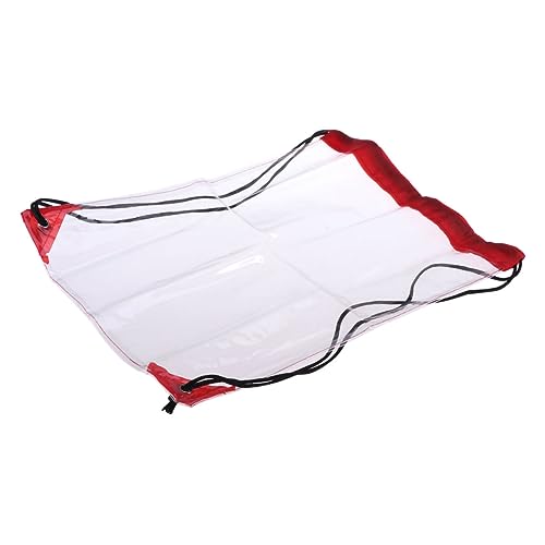 WRITWAA Modischer PVC-Rucksack Mit Kordelzug 2-teiliges Set Große Aufbewahrungs-Strandtasche Für Outdoor-aktivitäten Zufällige Farbe von WRITWAA