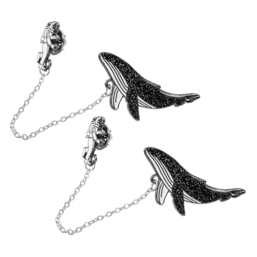 WRITWAA 2stücke Brosche Pin Astronaut Wal Anstecker Kleidungszubehör Aus Legierung Für Schals Pullover Und Rucksäcke von WRITWAA