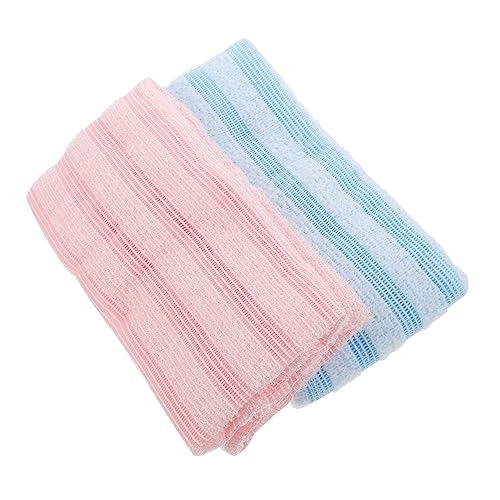 WRITWAA 2stücke Doppelseitige Peeling-badehandtücher Exfolierende Rückenschrubber Für Effektive Körperreinigung Und Sanftes Peeling Komfortable Hautreinigungsstäbe in Blau von WRITWAA