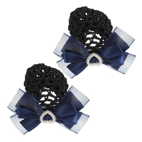 WRITWAA 2Stücke Haarnetz Schleife Haarklammern Für Damen Dekorative Haarnetze Für Besondere Anlässe Einfach Zu Verwenden Perfektes von WRITWAA