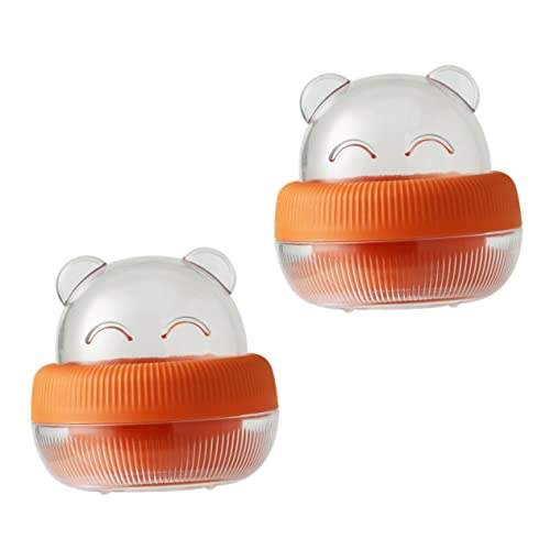 WRITWAA 2Stücke Makeup Organizer Staubdicht Praktisch Für Zuhause Runder Halter Für Kosmetikschwämme Mit Schraubdeckel Aus Langlebigem Material von WRITWAA