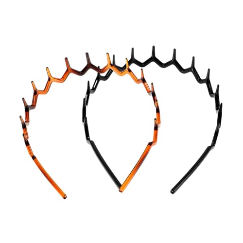 WRITWAA 2Stücke Rutschfeste Stirnbänder Für Damen Zahnhaarkamm Design Minimalistisches Wellenmuster Und Schildkrötenmuster Sport von WRITWAA