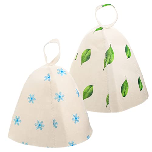 WRITWAA 2stücke Filz Sauna Hut Für Damen Badezimmer Sauna Zubehör Atmungsaktiv Kopf Protector Schnelltrocknend Wiederverwendbar Duschhut Für Und Dampfbad von WRITWAA