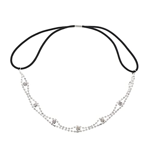 WRITWAA 2stücke Haarband Retro Damen Stirnband Kopfbedeckung Mit Haar Kette Party Kopfschmuck Für Mädchen Bräute Und Brautjungfern von WRITWAA
