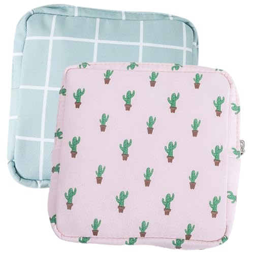 WRITWAA 2Stücke Taschen Für Damen Wasserabweisende Aufbewahrungstaschen Für Damenbinden Organizer Für Menstruationsprodukte Kariert Kaktusdesign WRITWAA 2Stücke Taschen Für Damen Wasserabweisende Aufbewahrungstaschen Für Damenbinden Organizer Für Menstruationsprodukte Kariert Kaktusdesign von WRITWAA