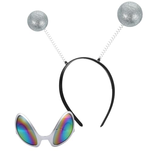 WRITWAA 2er-pack Neuartiges Es Saucer Man-brillen-stirnband-set Festival-haar-accessoire Party-performance-kostüme Für Erwachsene Jungen Und Mädchen von WRITWAA